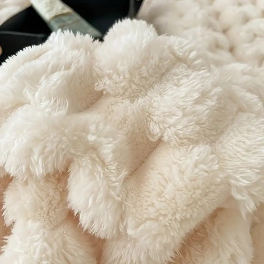 Vionara - Plaid décoratif en sherpa texturé et doux au toucher | Vionara