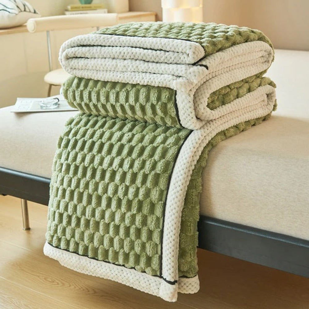 Vionara - Plaid décoratif en sherpa texturé et doux au toucher | Vionara