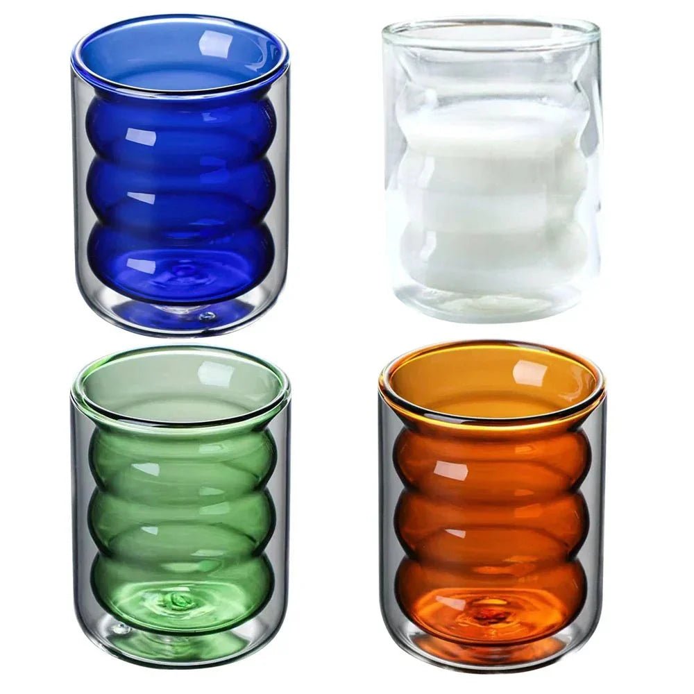 Vionara - Tasse en verre ondulé à double paroi | Vionara