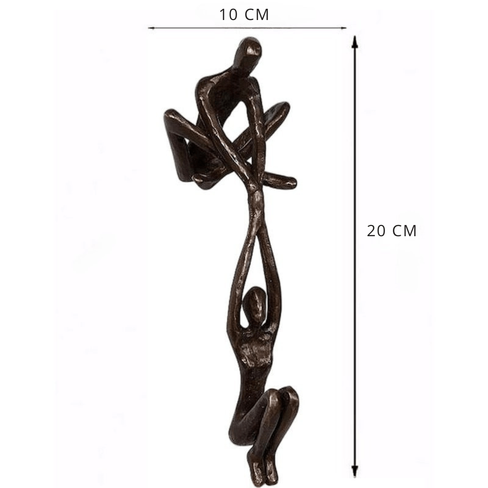 Vionara - Sculpture décorative cœurs enlacés en résine | Vionara