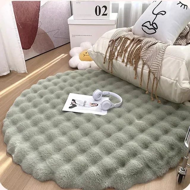 Vionara - Tapis rond en polyester doux et antidérapant | Vionara