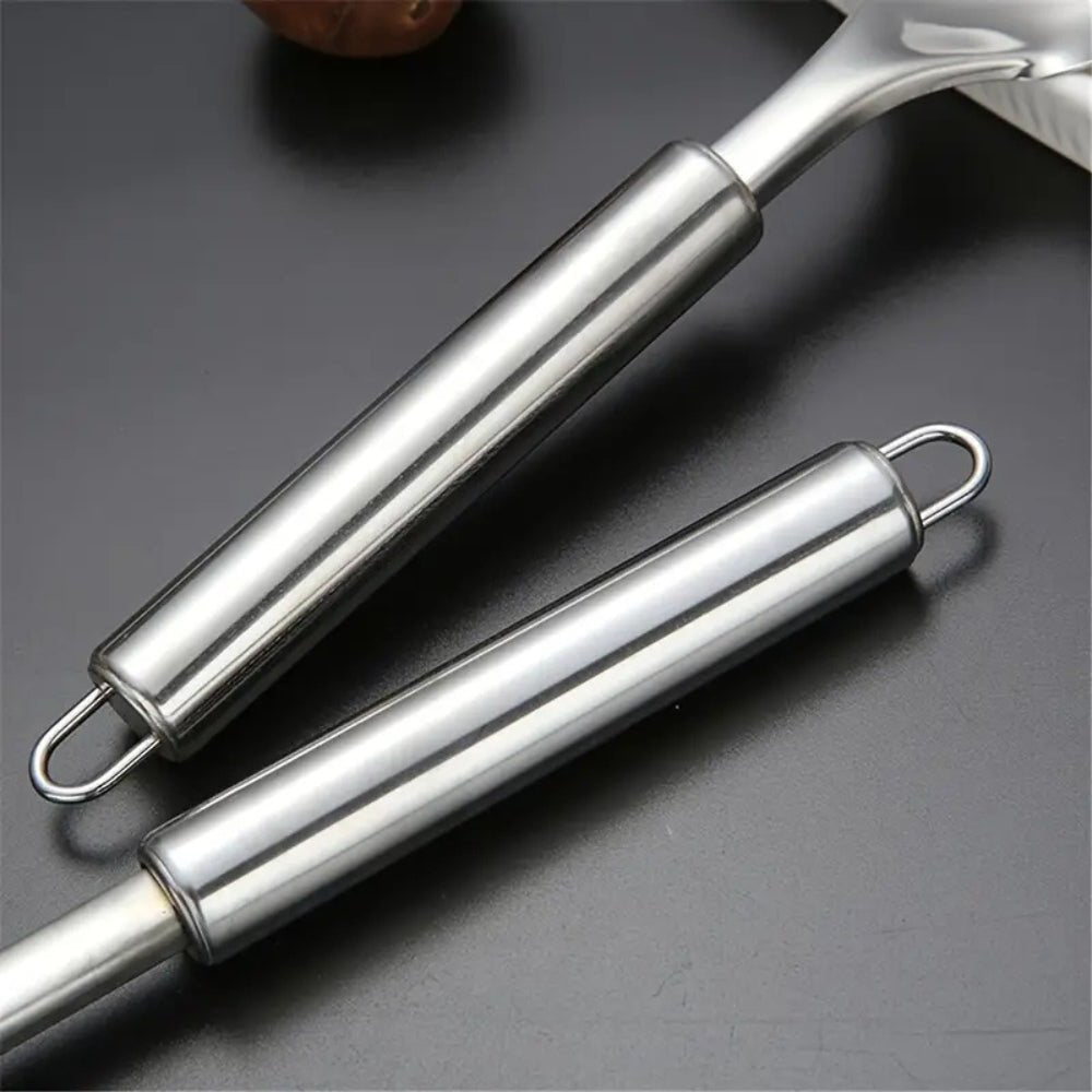 Vionara - Set d’ustensiles de cuisine en acier inoxydable, finition brossée
