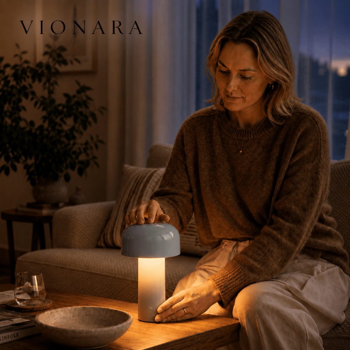 Vionara - Lampe de table rechargeable en ABS | Vionara
