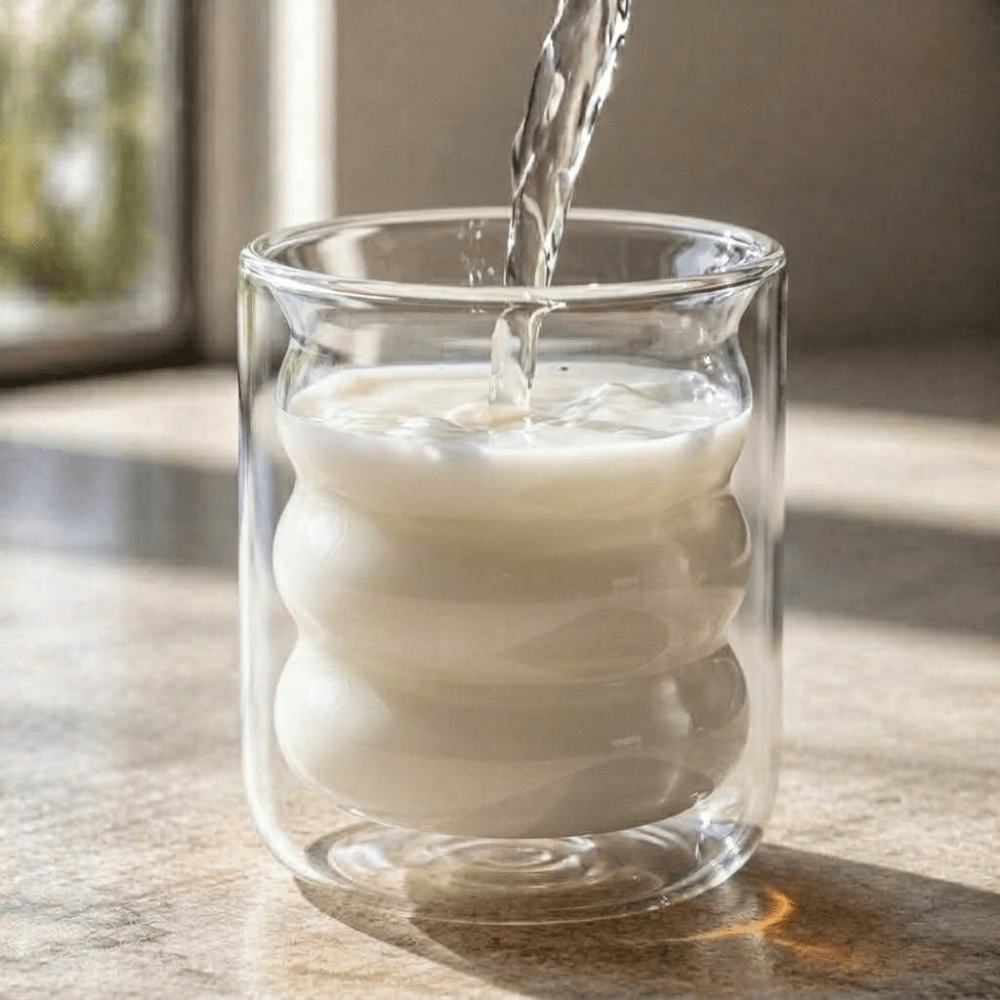 Vionara - Tasse en verre ondulé à double paroi | Vionara