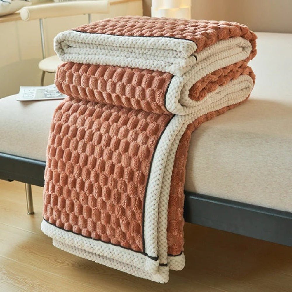 Vionara - Plaid décoratif en sherpa texturé et doux au toucher | Vionara