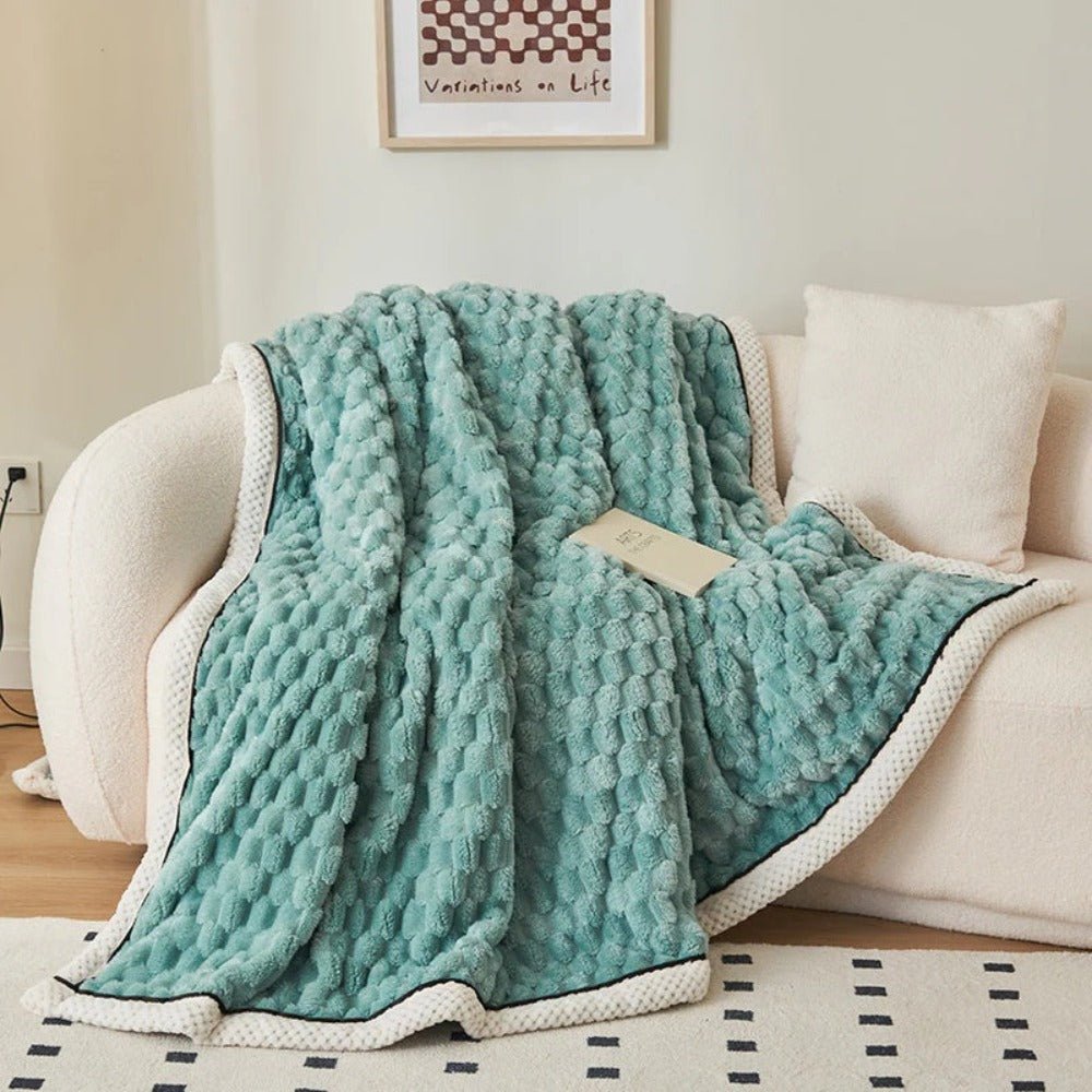Vionara - Plaid décoratif en sherpa texturé et doux au toucher | Vionara