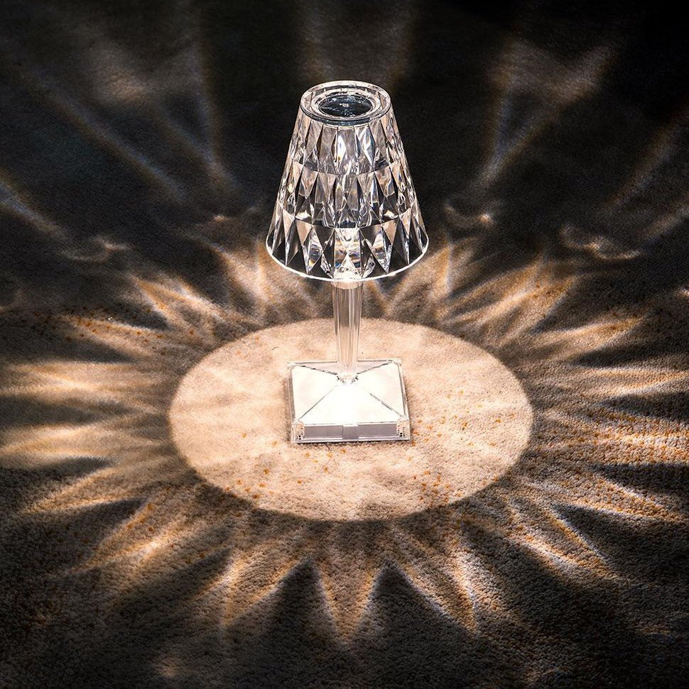 Vionara - Lampe de table en cristal acrylique texturé | Vionara