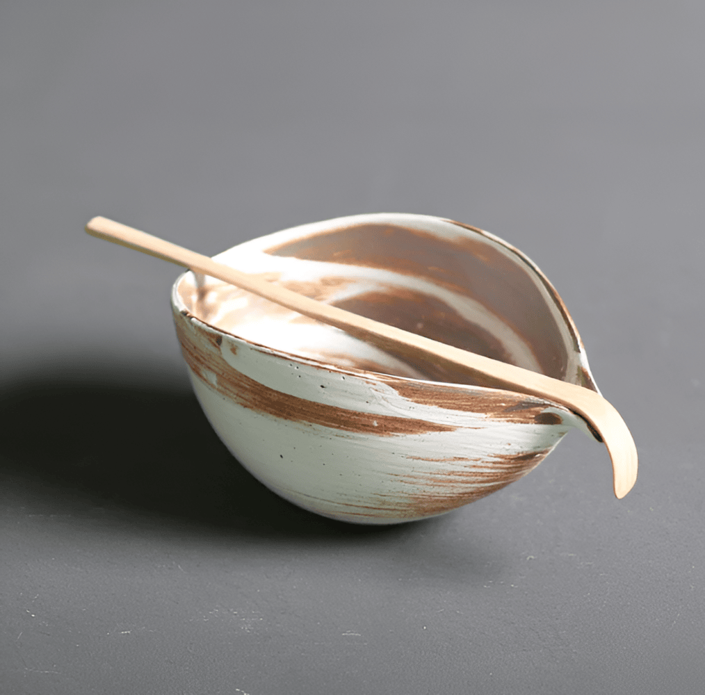 Vionara - Service à matcha japonais en céramique et bambou – 4 pièces