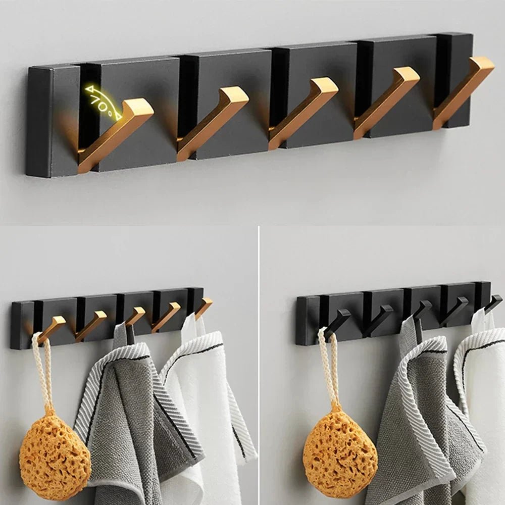 Vionara - Patère murale pliante en acier minimaliste | Vionara