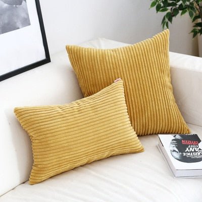 Vionara - Housse de coussin en velours côtelé doux et texturé | Vionara