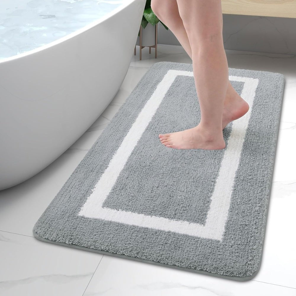 Vionara - Tapis de bain antidérapant à bordure moderne | Vionara