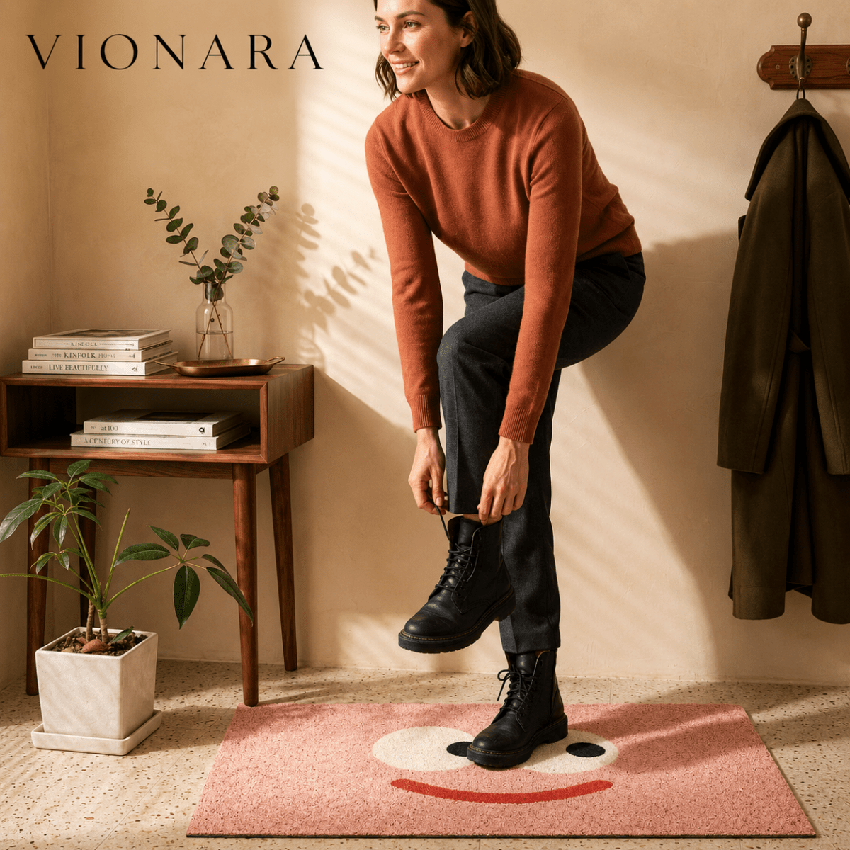 Vionara - Tapis d’intérieur-extérieur texturé en polyester recyclé | Vionara