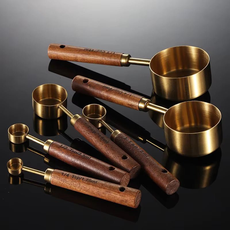 Vionara - Set doseur en acier inox et chêne massif | Vionara