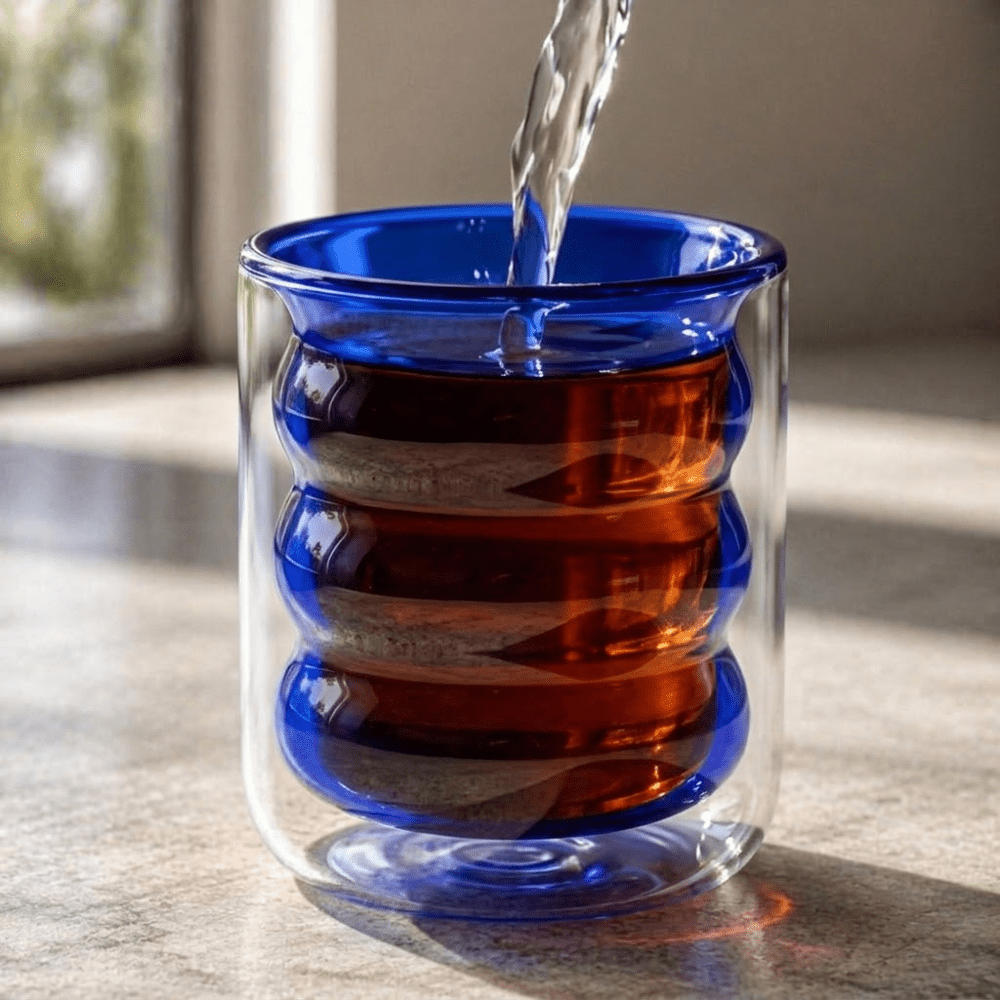 Vionara - Tasse en verre ondulé à double paroi | Vionara